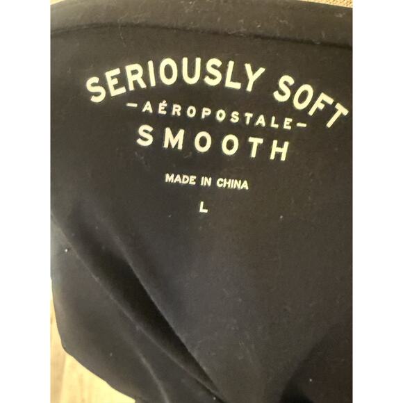 Aeropostale Bodysuit Womens Large Black Seriously Soft Scoop Neck Stretch Smooth - Picture 8 of 8
